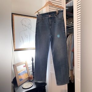 Express minder straight super high rise jeans